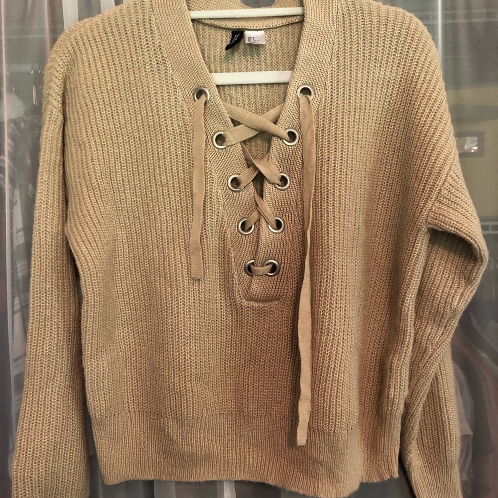 tie up sweater